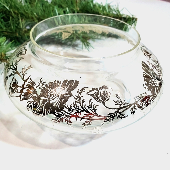 Vintage Sterling City Glass Co Sterling On Crystal Flanders Poppy Design Vase - Picture 1 of 12